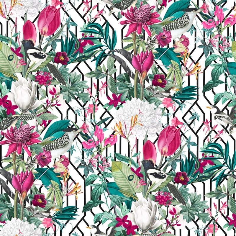 Digitally printed, soft &amp; durable plush Velvet fabric 290gsm - Patagonia - Mono
