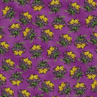 Our House - Purple - 100% cotton fabric