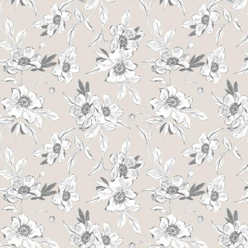 Sketchbook - Grey - 100% cotton fabric