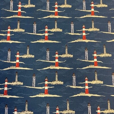 Sea and Shore - Navy - 100% cotton fabric