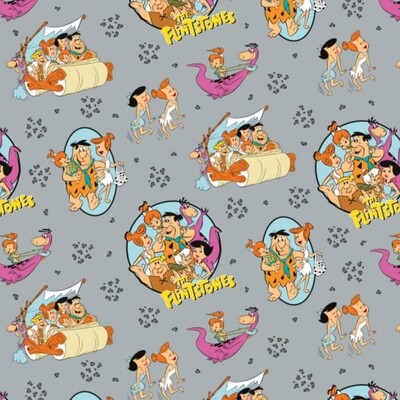 The Flintstones - Stone Age Family - 100% cotton print fabric
