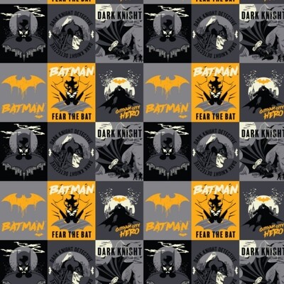 Batman - Poster Collage - 100% cotton print fabric