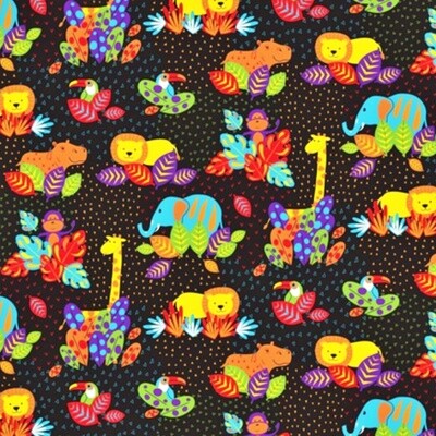 Wild &amp; Bright - Leaves - 100% cotton fabric