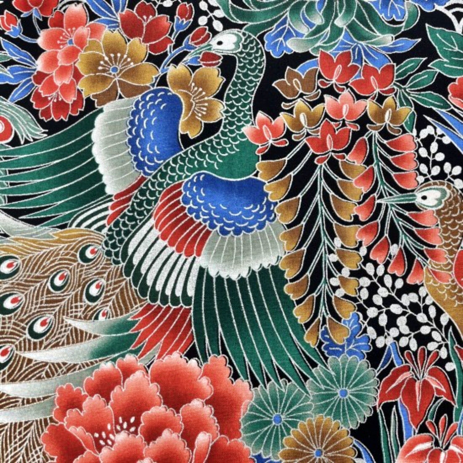 Tateba - Green - 100% cotton fabric