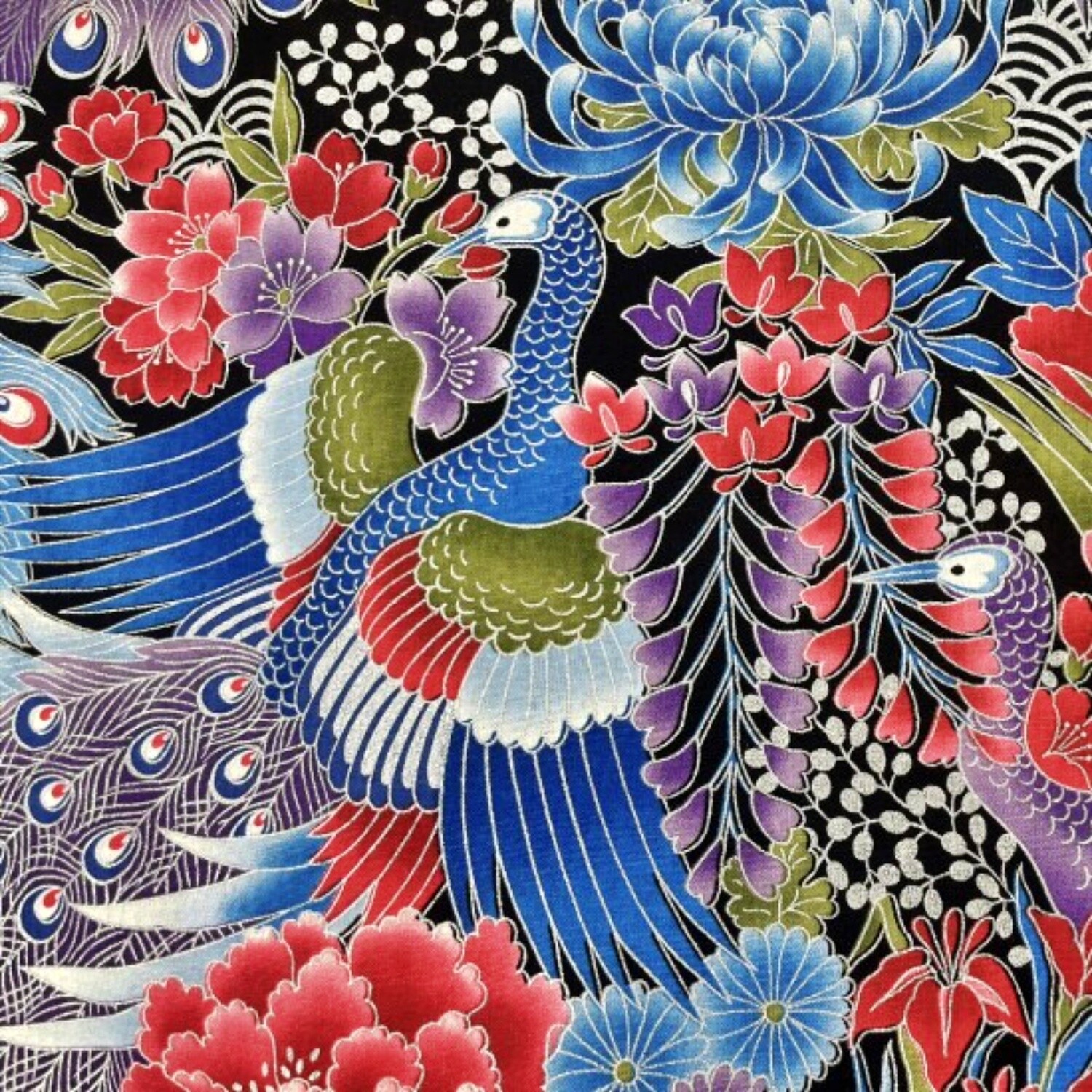 Tateba - Blue - 100% cotton fabric