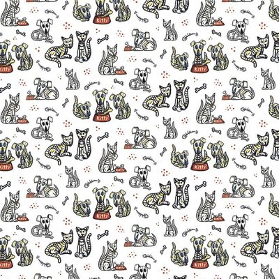 Riley Blake Designs - Amor Eterno - Cats &amp; Dogs - 100% cotton print fabric