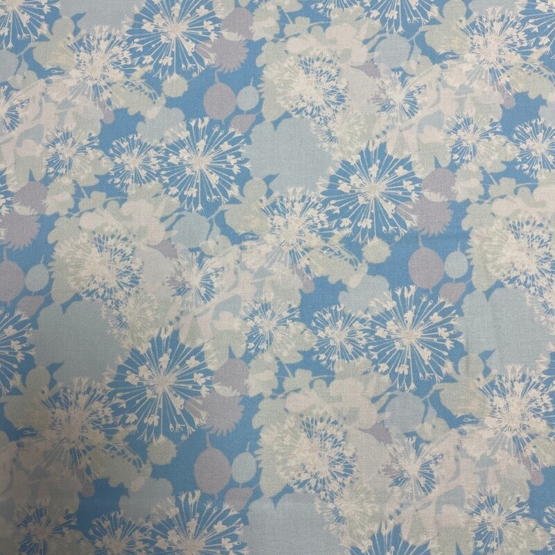 Gala - Cream / Blue - 100% cotton fabric
