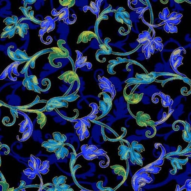 Michael Miller Fabric - Leafy Scrolls - 100% Cotton Fabric