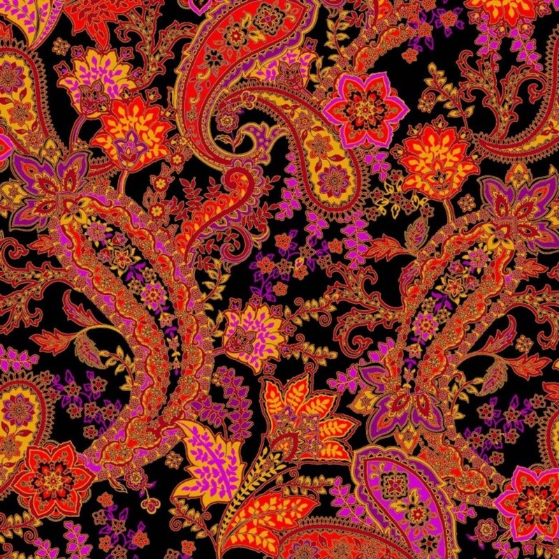 Michael Miller Fabric - Opulent Paisley - 100% Cotton Fabric