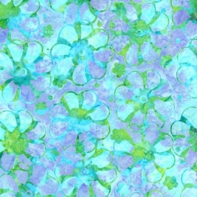 Purple Haze - Purple / Blue / Green - 100% cotton print fabric