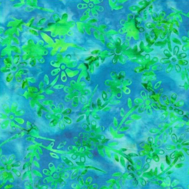 Purple Haze - Blue / Green - 100% cotton print fabric