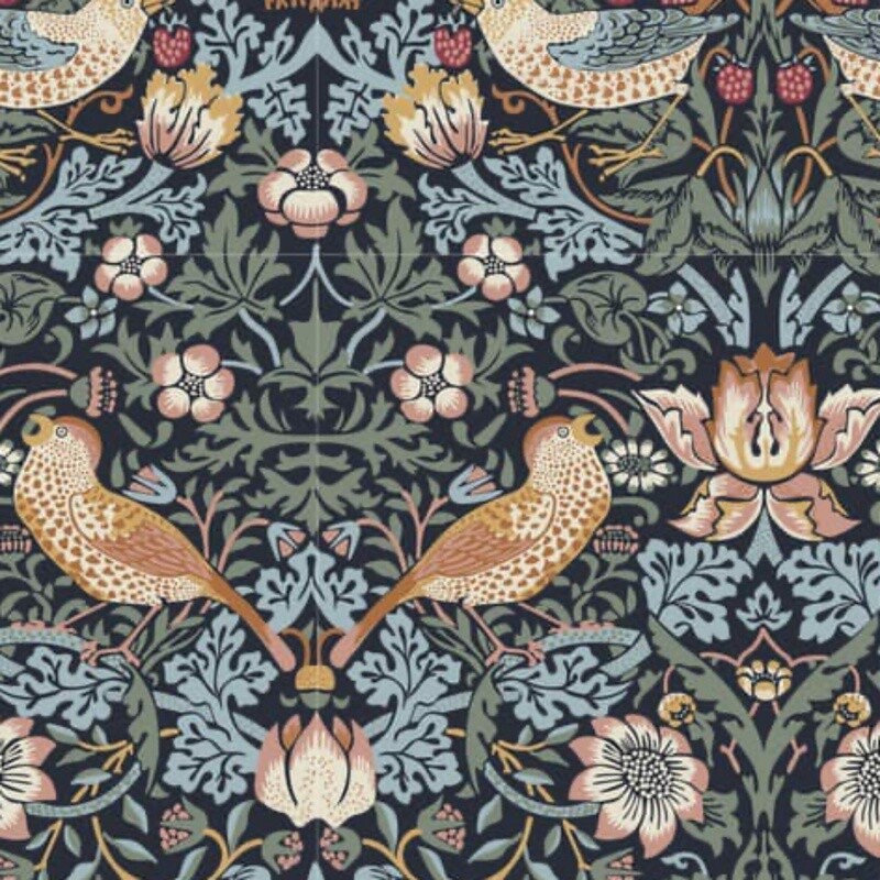 William Morris - Nature&#39;s Dream - Strawberry Thief - 100% cotton print fabric