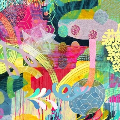 Bright World - Multi - 100% cotton print fabric