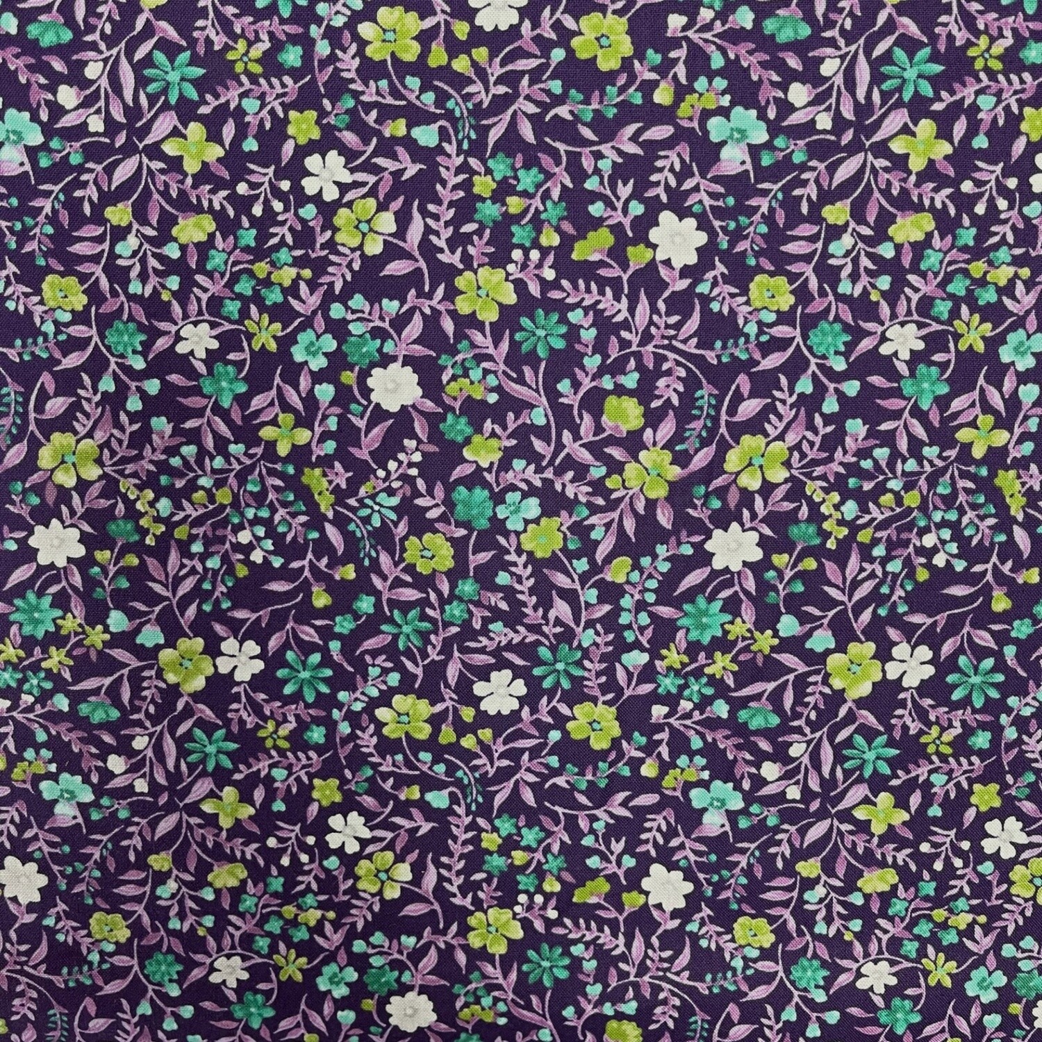 In Bloom - Purple - 100% cotton print fabric