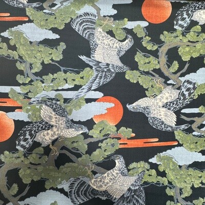 Bakita - Black - 100% cotton print fabric