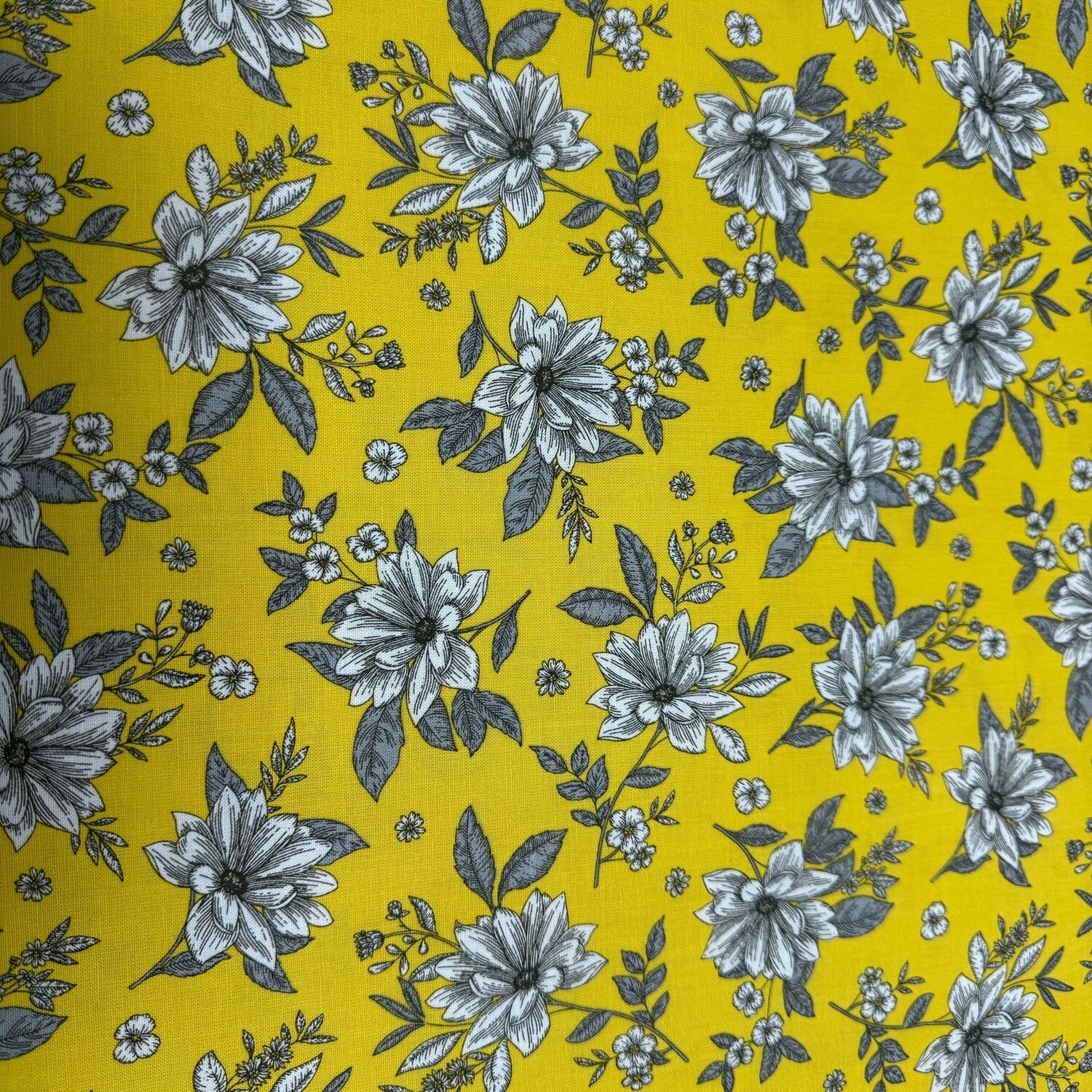 Belle - Yellow - 100% cotton print fabric