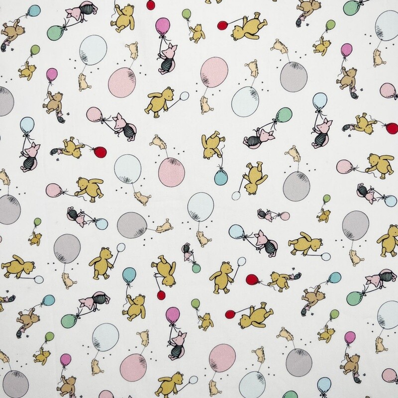 Winnie&#39;s Balloons - Ivory - 100% cotton digital print fabric