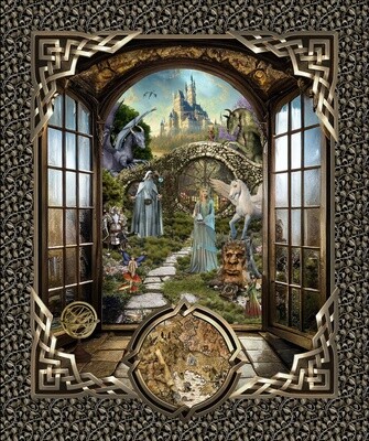 Legendary Journeys by Jason Yenter - 100% cotton print fabric - Panel