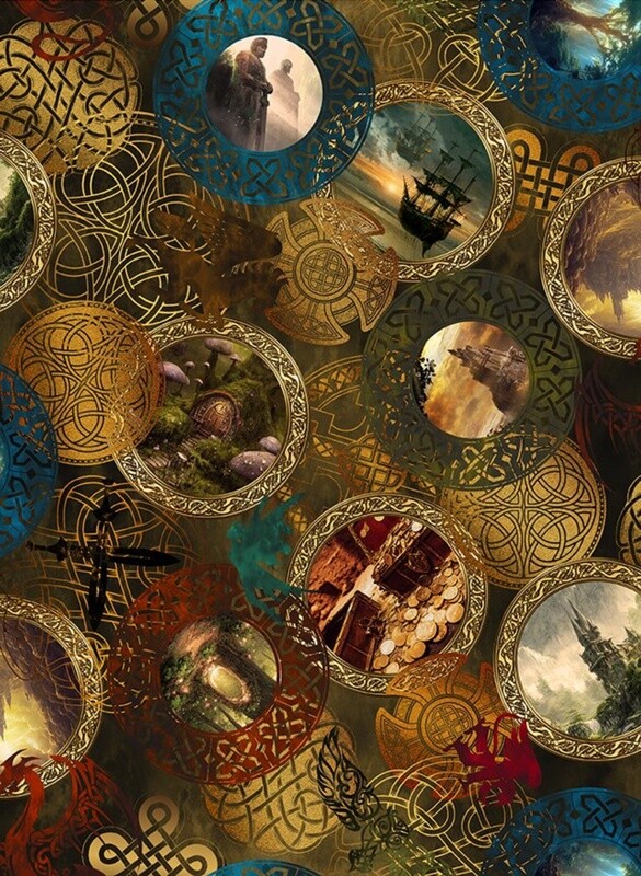 Legendary Journeys by Jason Yenter - 100% cotton print fabric