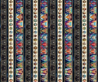 Quilting Treasures - Dragon Fyre - 100% cotton border print fabric