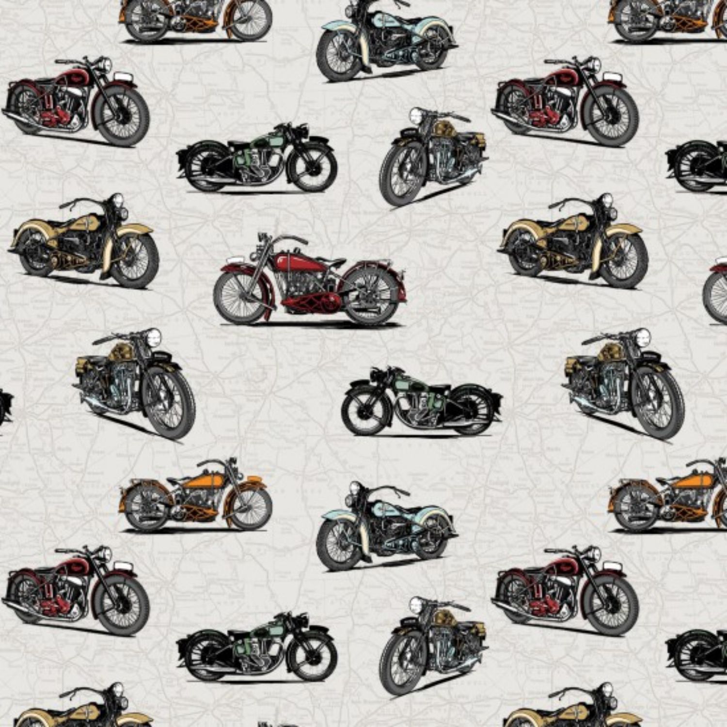 Live To Ride - Scatter - 100% cotton print fabric