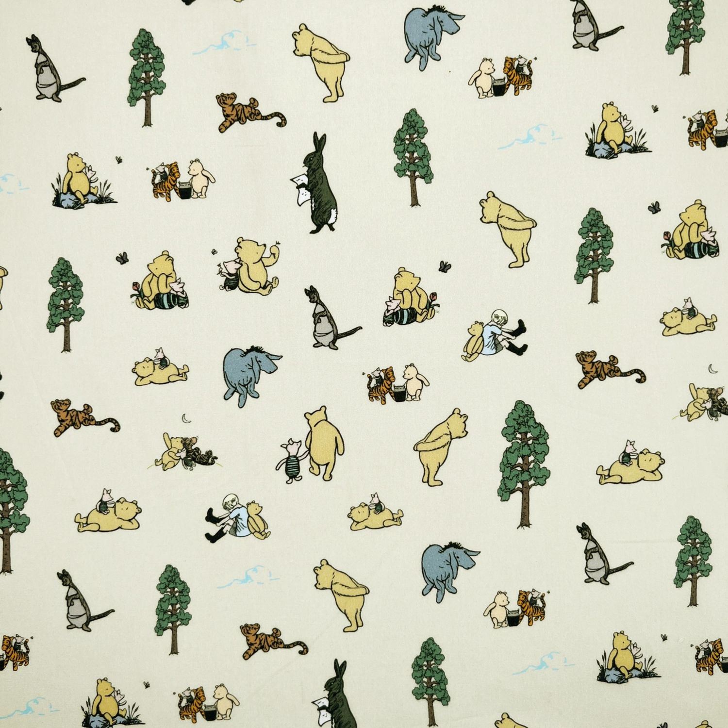 Winnie&#39;s Friends - Cream - 100% cotton digital print fabric