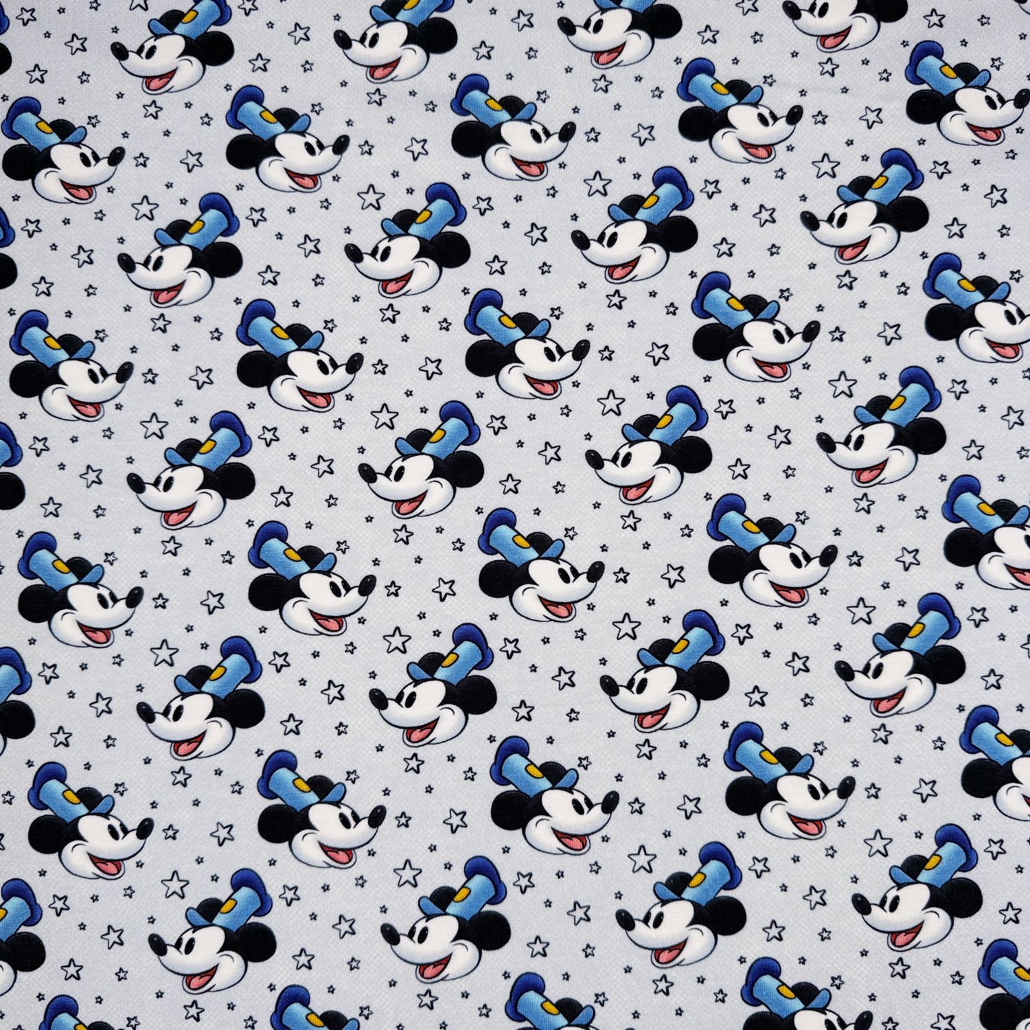 Mickey Mouse - Steam Boat Willie - Blue - Digital Printed Cotton Jersey
