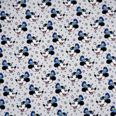 Mickey Mouse - Steam Boat Willie - Blue - Digital Printed Cotton Jersey