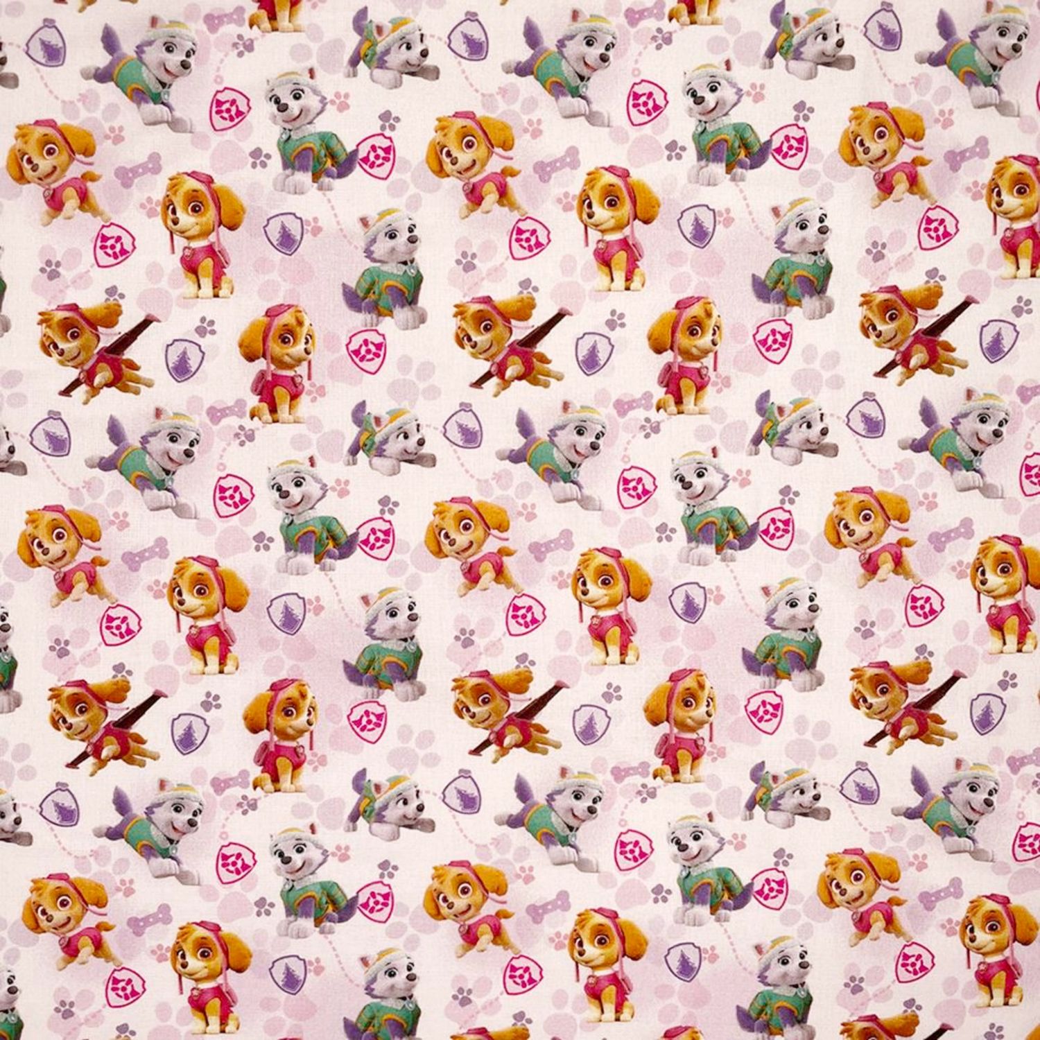 Paw Girl (Paw Patrol) - 100% cotton digital print fabric