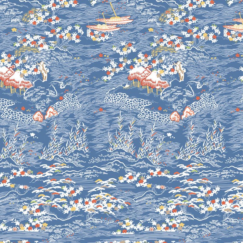 V&amp;A Serenity In Japan - Rolling Landscape - 100% Organic Cotton Print Fabric