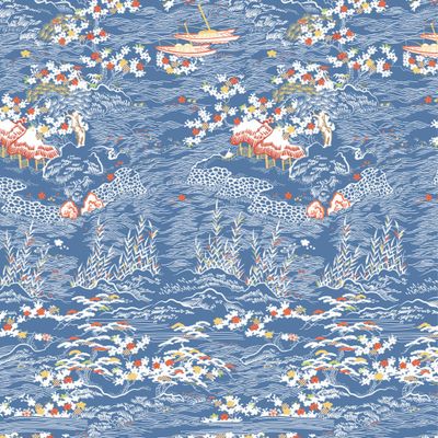 V&amp;A Serenity In Japan - Rolling Landscape - 100% Organic Cotton Print Fabric