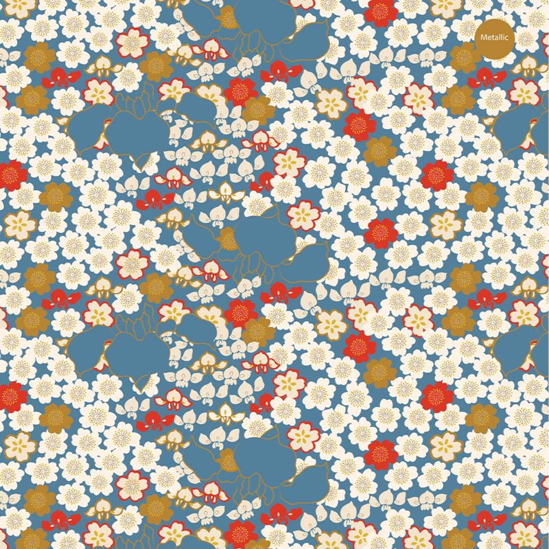 V&amp;A Serenity In Japan - Sakura - 100% Organic Cotton Print Fabric