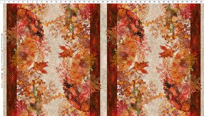 Oriental Garden by Jason Yenter - 100% premium cotton border print fabric
