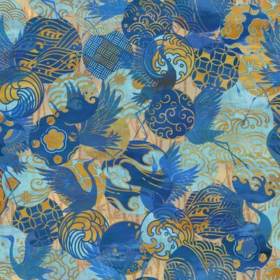 Oriental Garden by Jason Yenter - 100% premium cotton print fabric