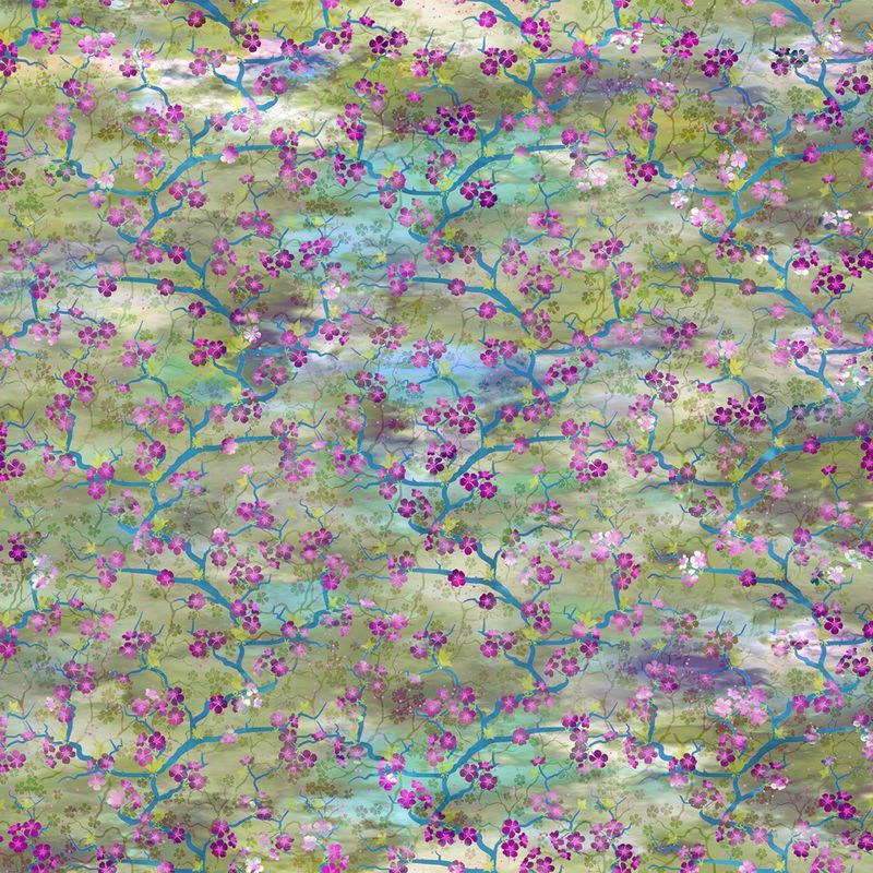 Oriental Garden by Jason Yenter - 100% premium cotton print fabric