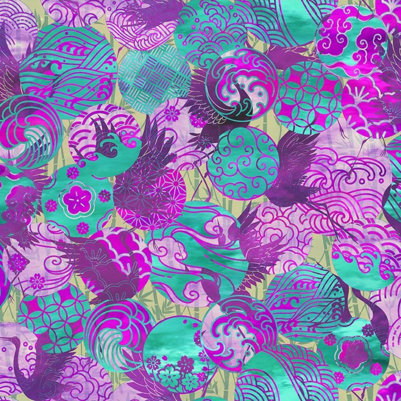Oriental Garden by Jason Yenter - 100% premium cotton print fabric