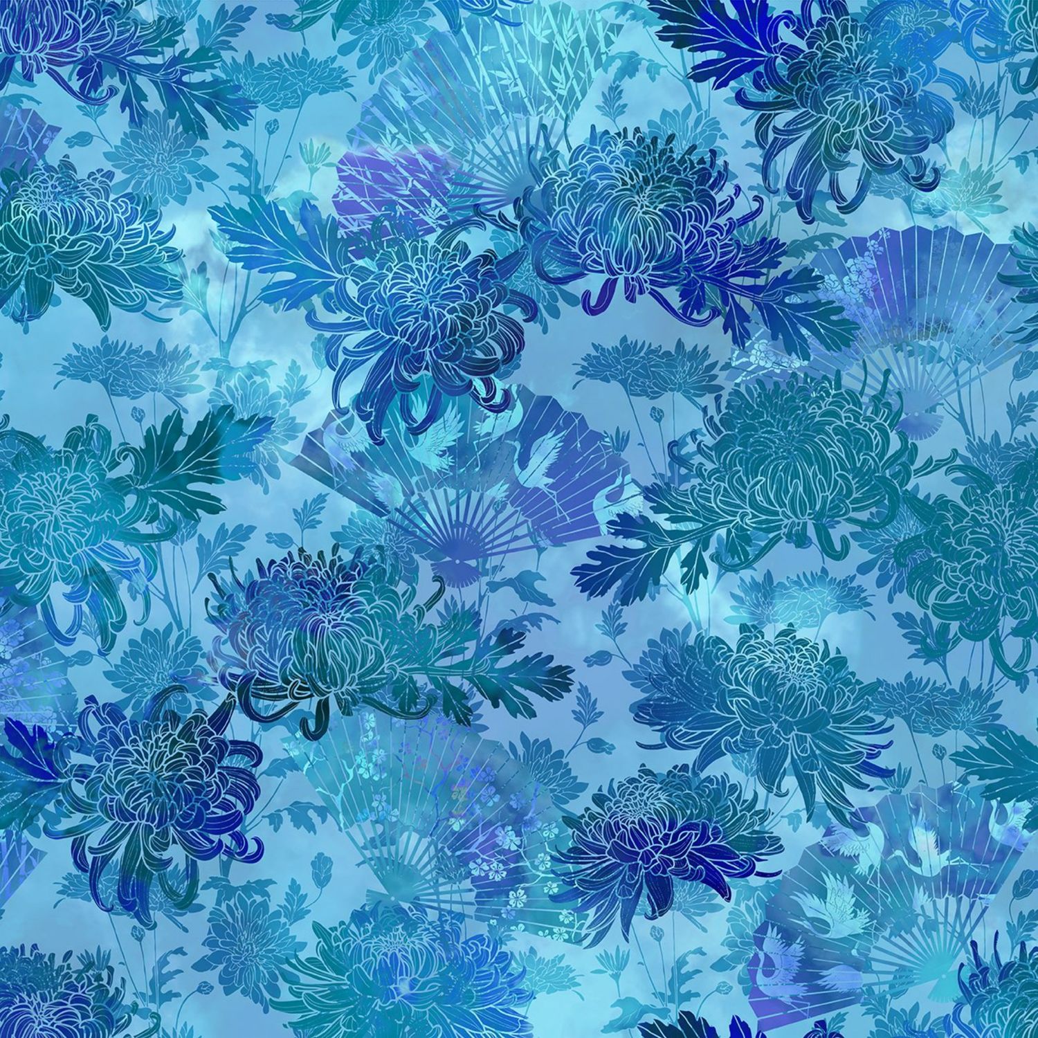 Oriental Garden by Jason Yenter - 100% premium cotton print fabric