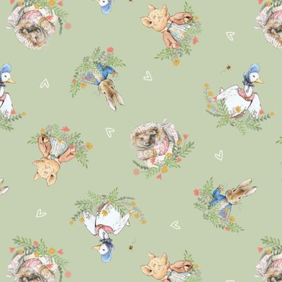 Peter Rabbit - Meadow Tails - Joyous Spring - Digital print 100% cotton fabric