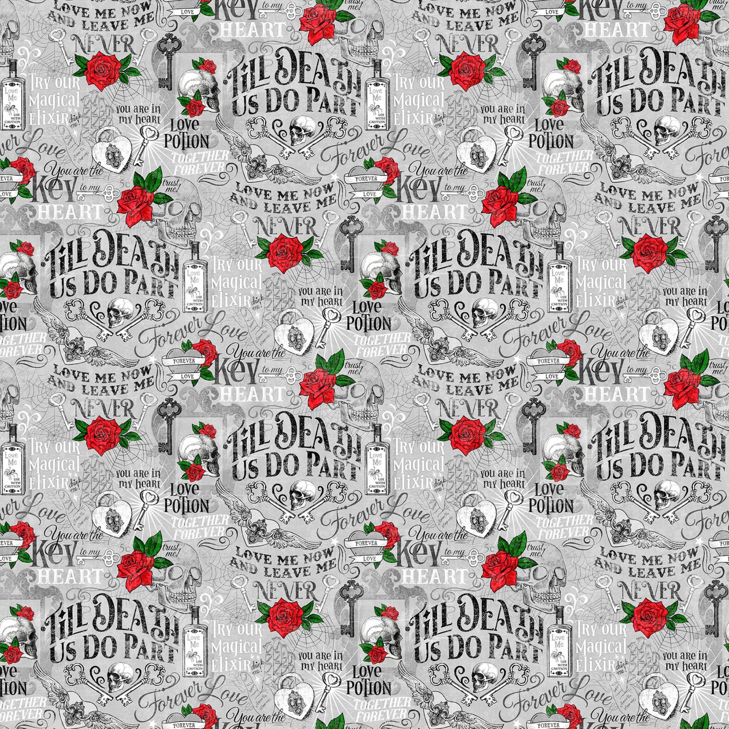 Till Death Us Do Part by Deborah Edwards - 100% cotton print fabric