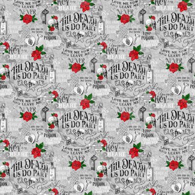 Till Death Us Do Part by Deborah Edwards - 100% cotton print fabric