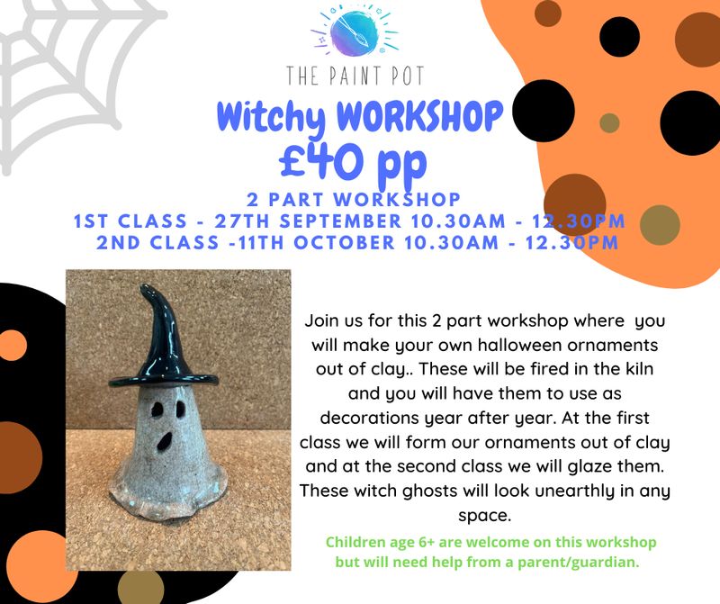 Witchy Ghost - 2 part pottery workshop