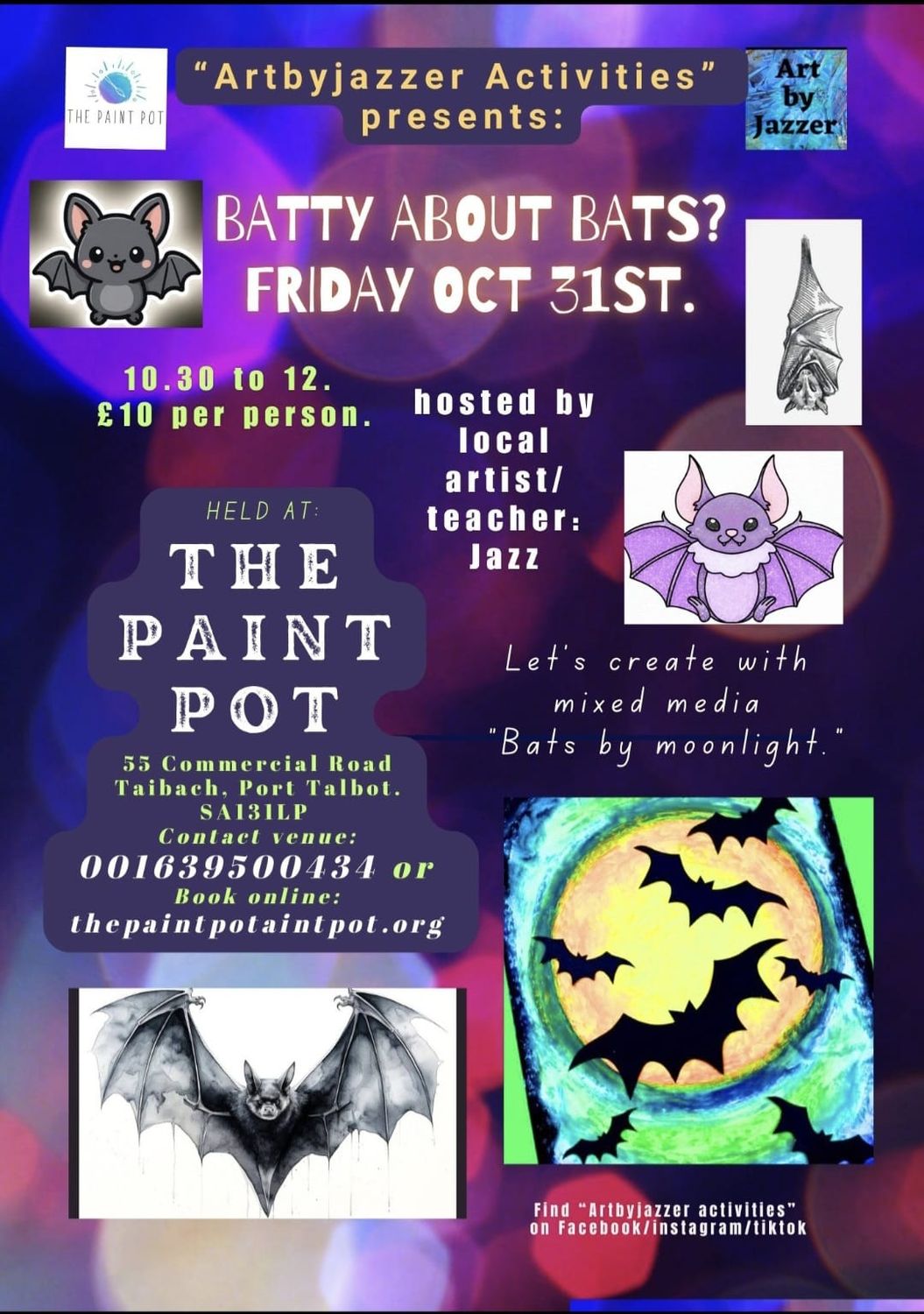 Batty about bats - mixed media workshop