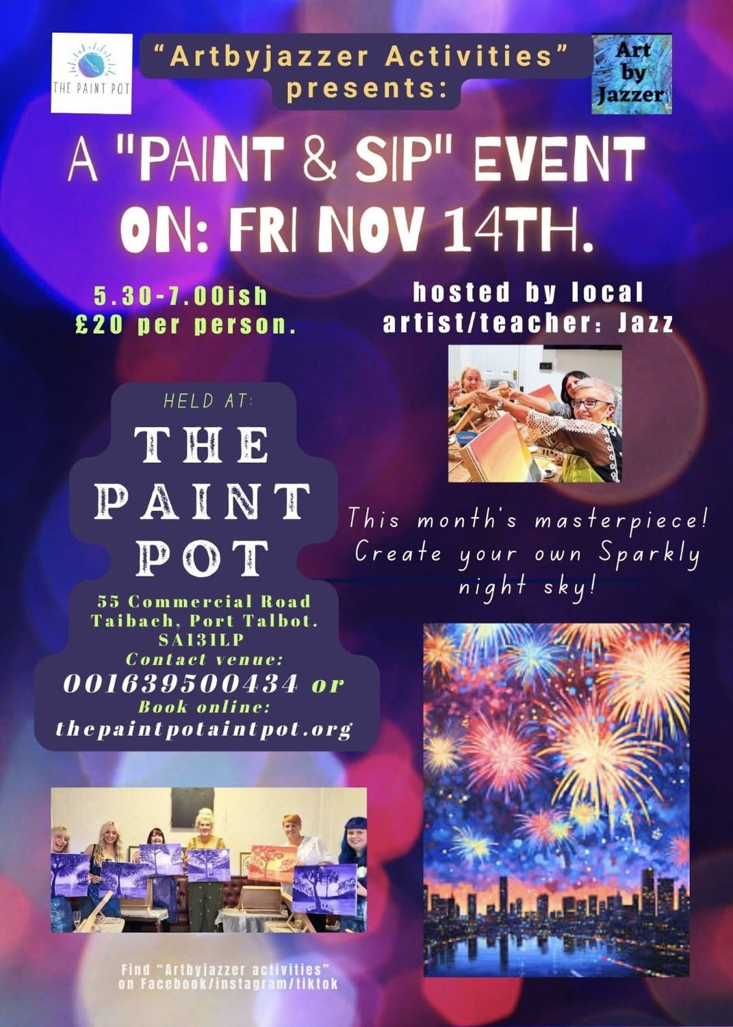 Fireworks Paint & Sip!