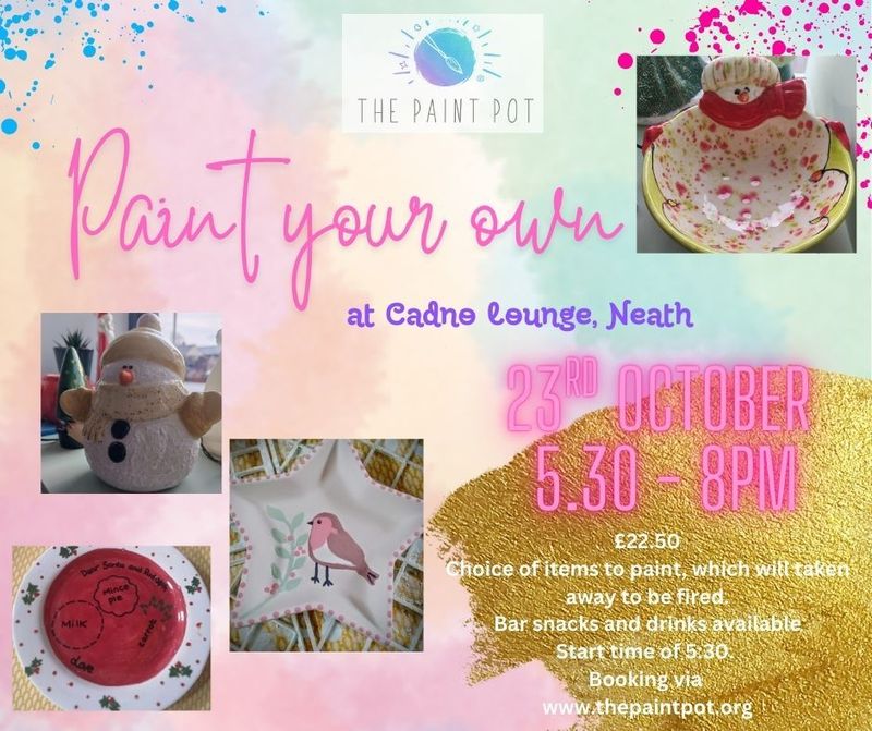 October 22nd - Cadno Lounge Pottery Painting