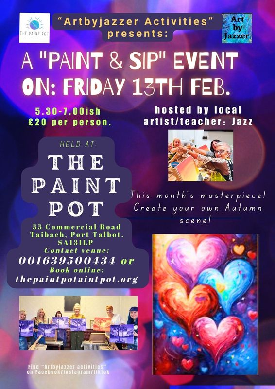 Valentine's Paint & Sip 13th Feb 2026 Valentine's Paint & Sip 13th Feb 2026
