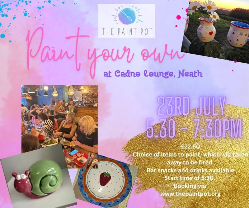 July 23rd - Cadno Lounge Pottery Painting
