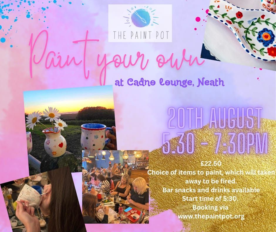 August 20th - Cadno Lounge Pottery Painting