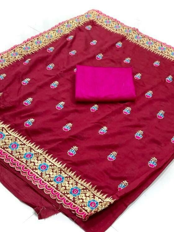 Vichitra silk saree