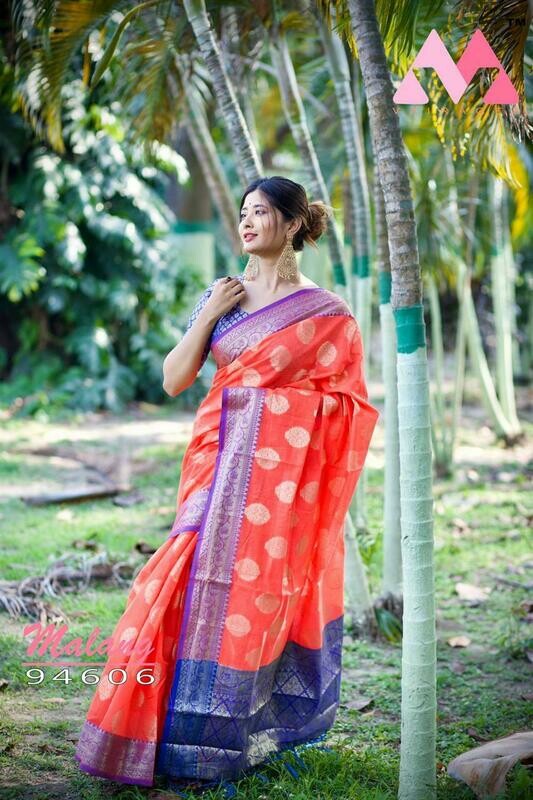 Cotton silk saree