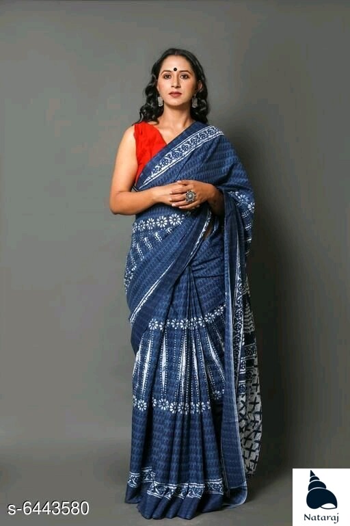 Mulmul cotton saree